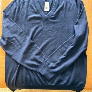 Brooks Brothers Men's Navy V-Neck Sweater